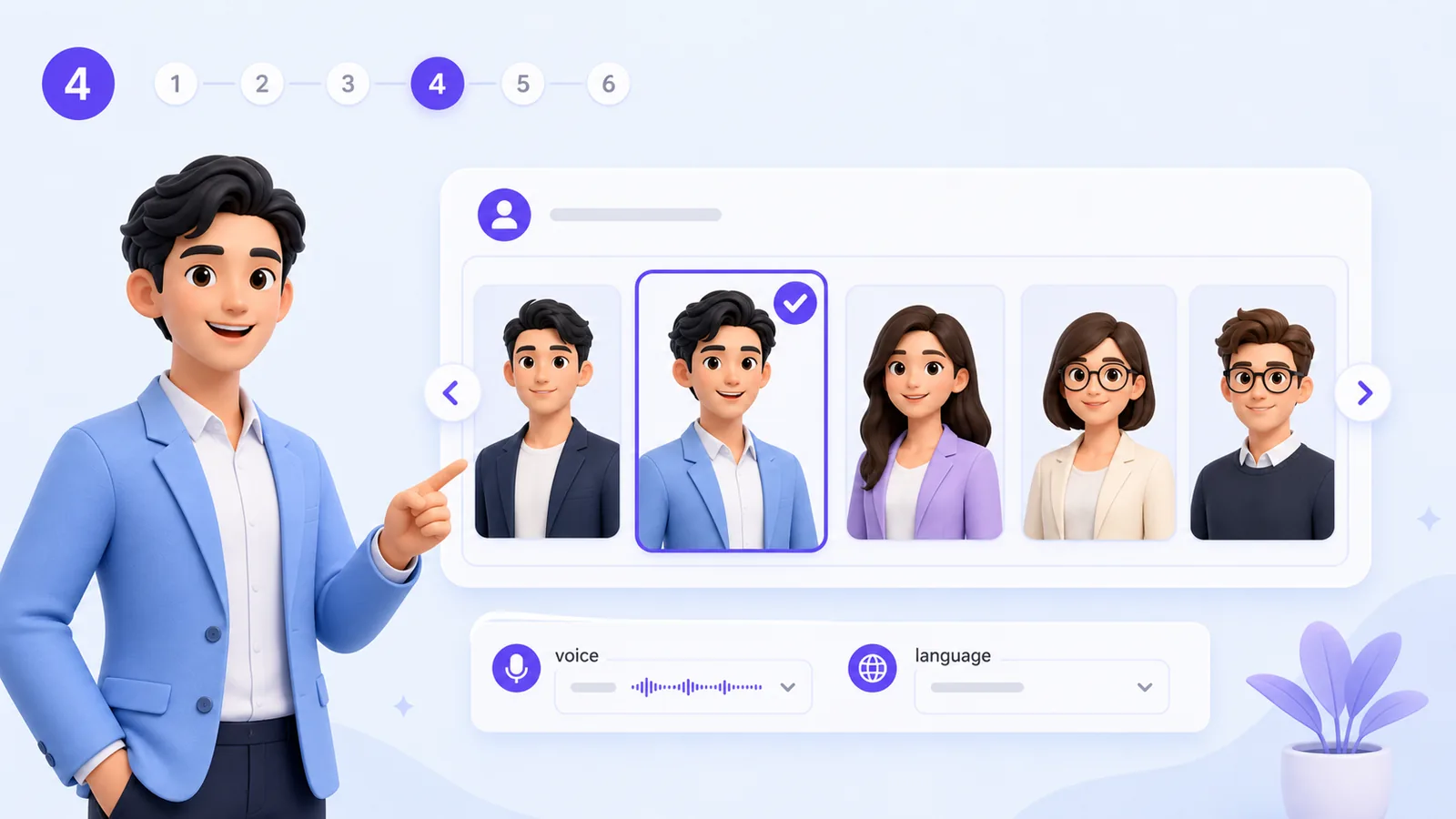 Choose a 3D digital presenter for your AI presentation